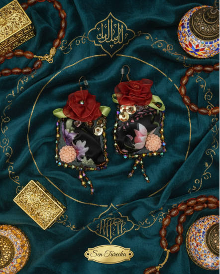 Šité dizajnové náušnice "Sen Turecka"